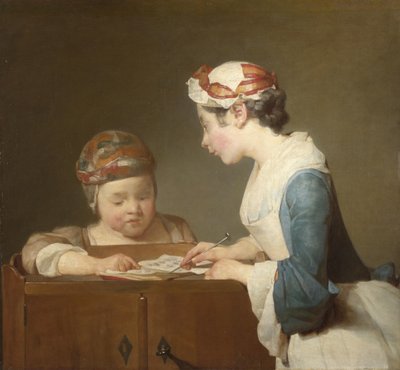La giovane maestra da Jean Baptiste Simeon Chardin